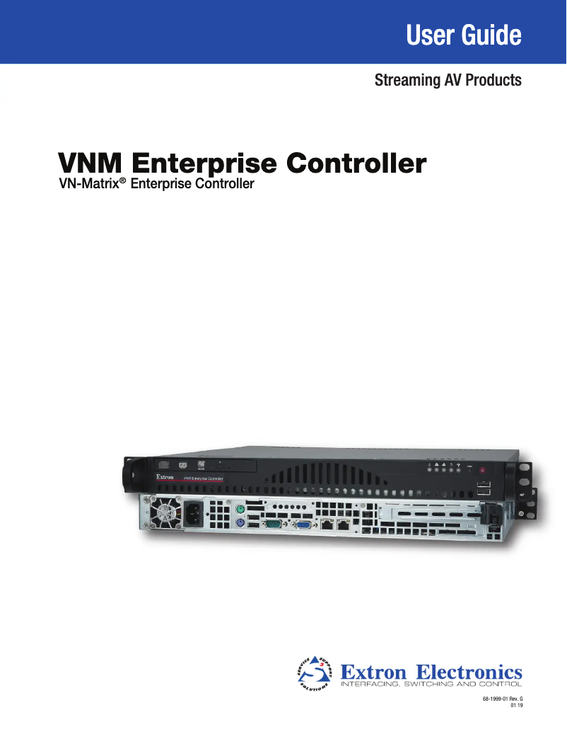 Page n°1 - Manuel utilisateur Extron VNM Enterprise Controller