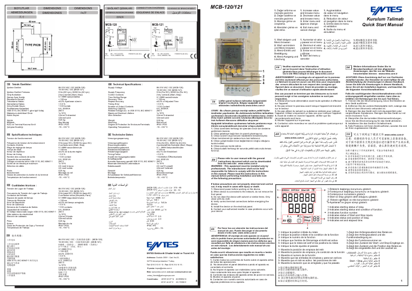 Page n°1 - Guide de démarrage rapide ENTES MCB-121