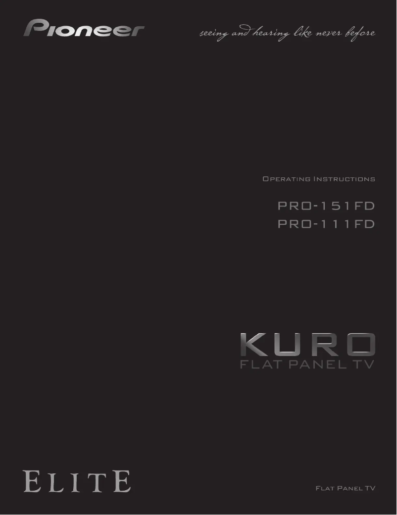 Page 1 de la notice Manuel utilisateur Pioneer PRO-111FD