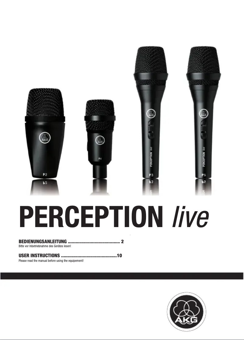 Page 1 de la notice Manuel utilisateur AKG Perception Live P5s