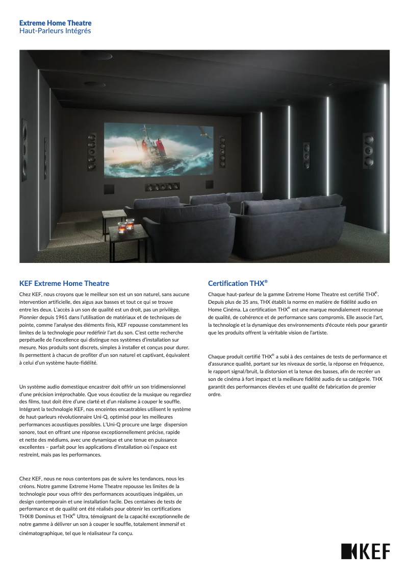Page n°1 - Fiche technique KEF Ci3160RLB-THX