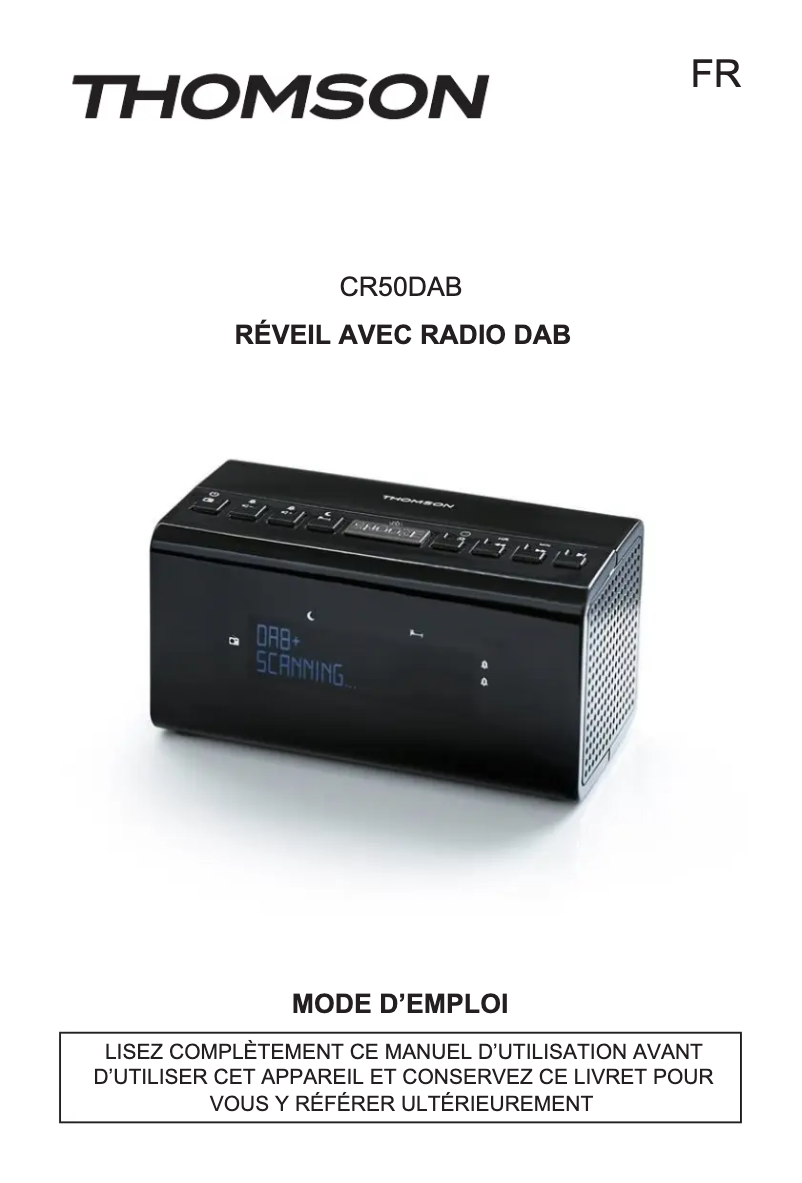 Page n°1 - Manuel utilisateur Thomson CR50