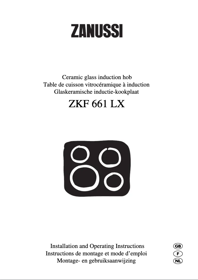 Page n°1 - Manuel utilisateur Zanussi ZKF 661