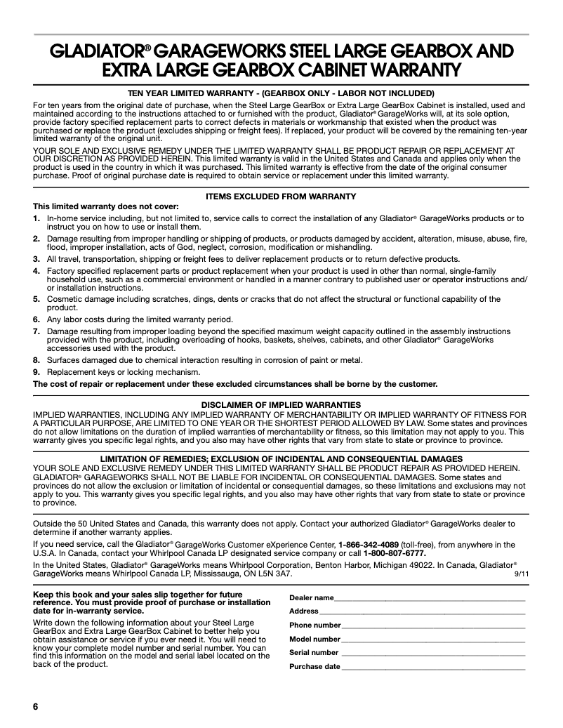 Page n°1 - Mode d'emploi Gladiator GAJG48KDYG