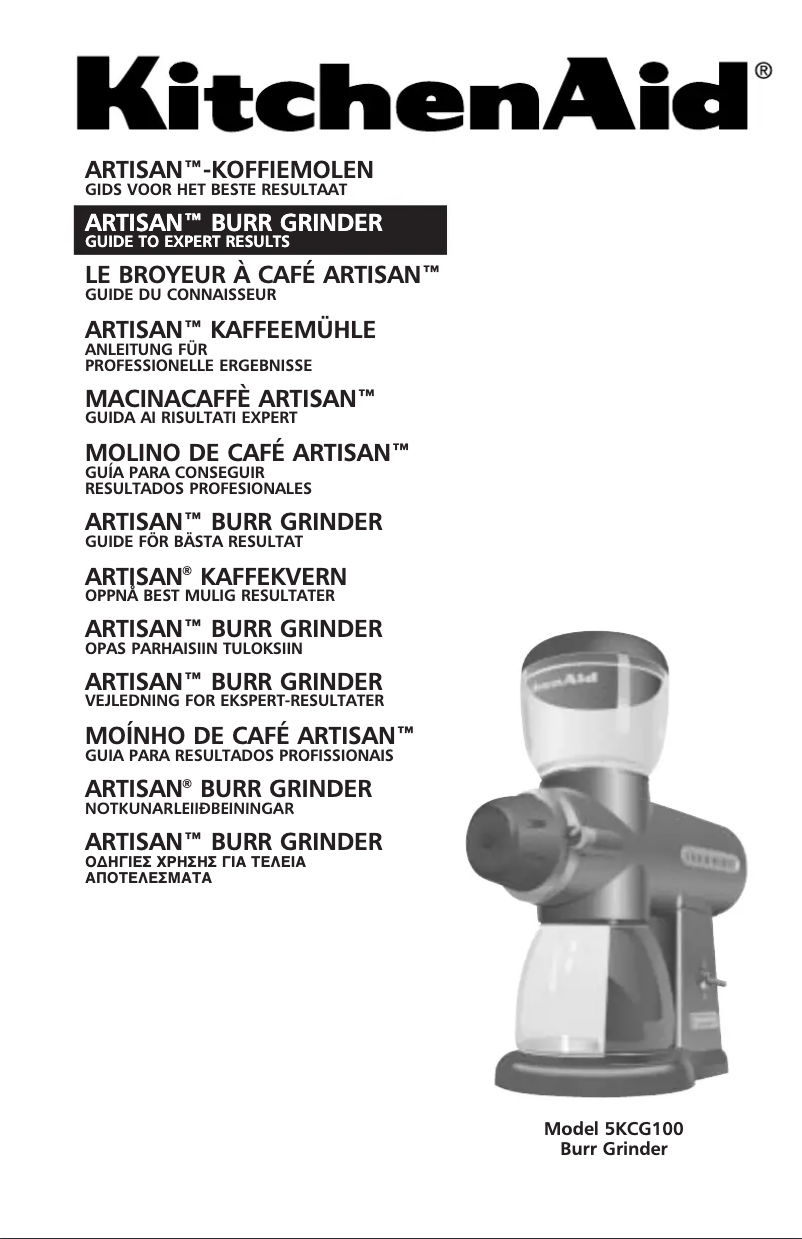 Image de la première page du manuel de l'appareil Artisan Coffee grinder