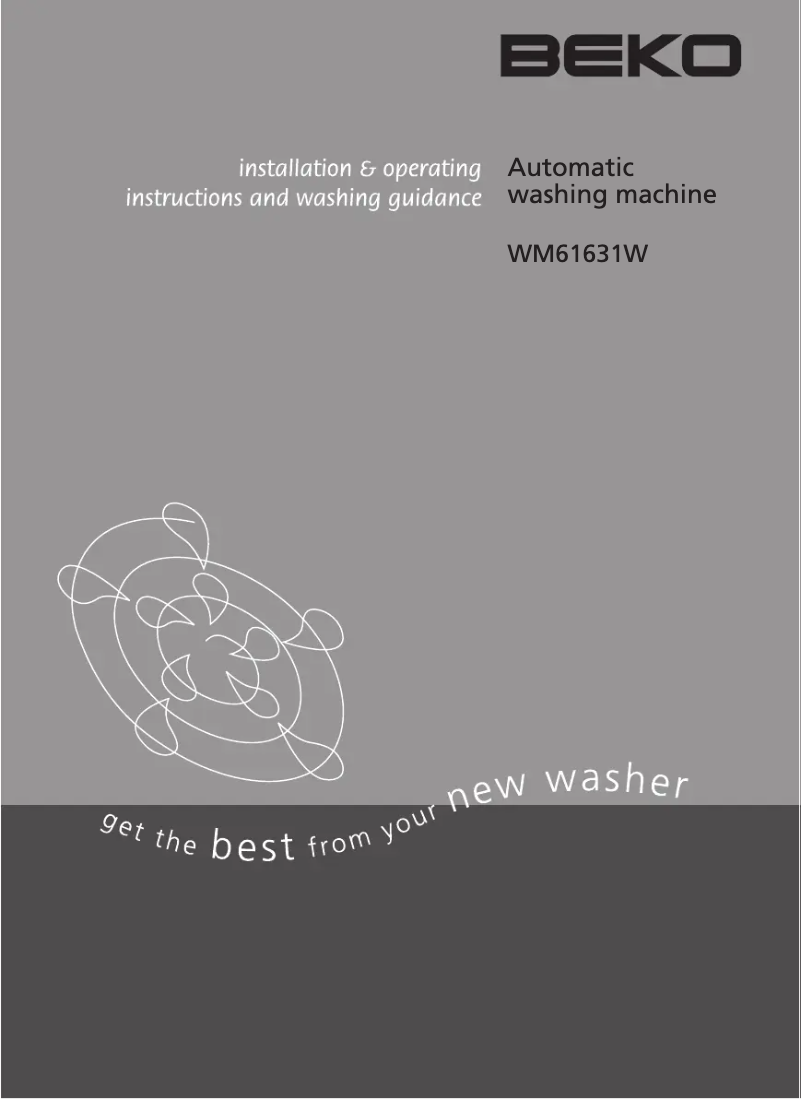 Image de la première page du manuel de l'appareil WMB 61631 W