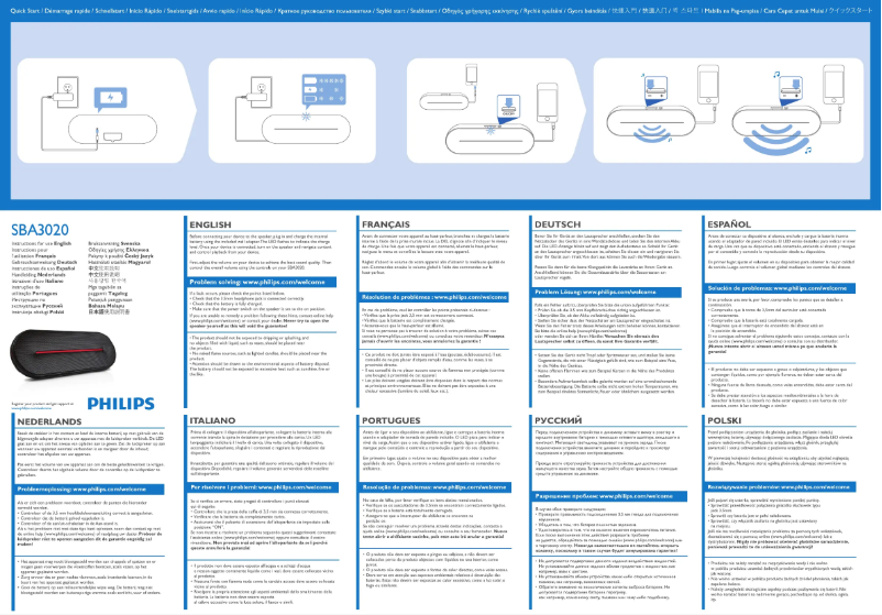 Página 1 del manual Manual de instrucciones Philips SBA3020