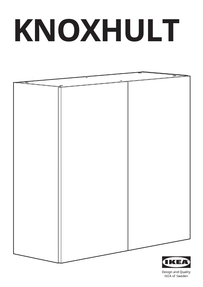 Page 1 de la notice Manuel utilisateur Ikea KNOXHULT 203.342.86