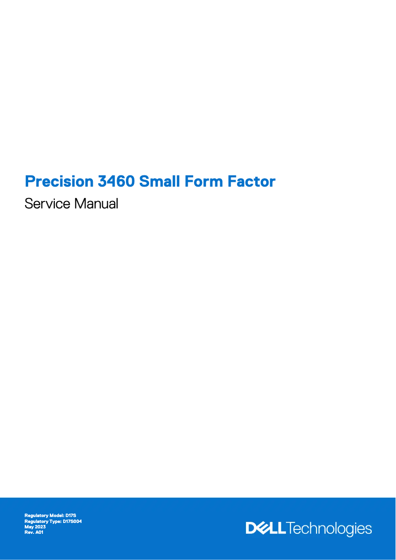 Page 1 de la notice Manuel utilisateur Dell Precision 3460 Small Form Factor