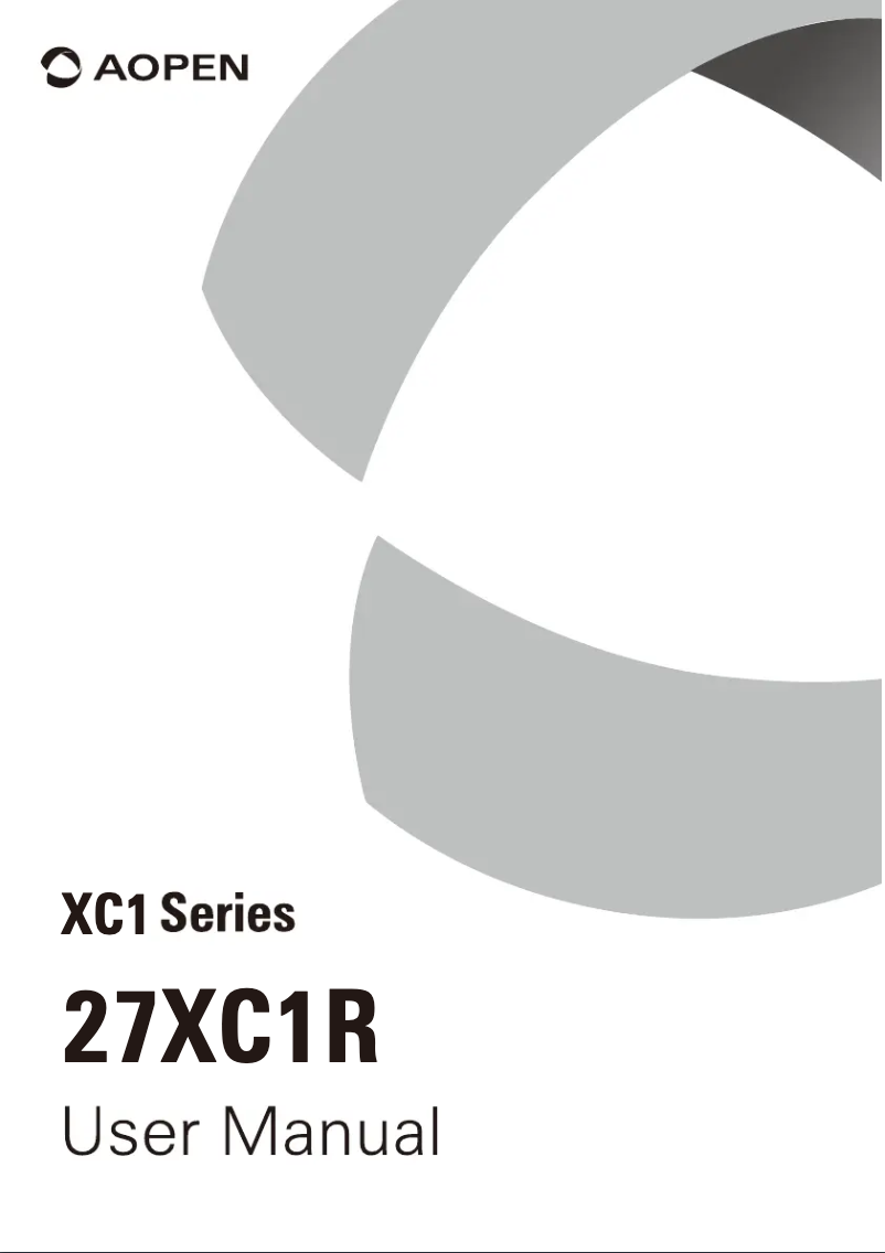 Page n°1 - Guide de démarrage rapide Aopen 27XC1R P