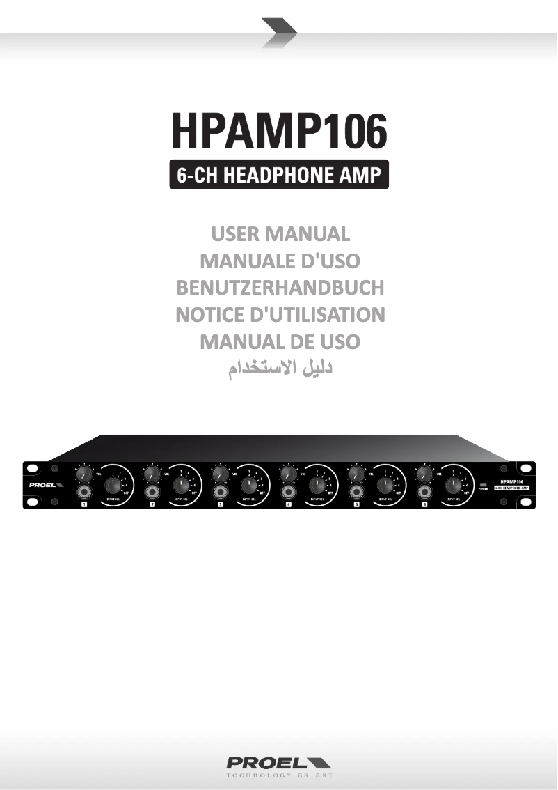 Page n°1 - Manuel utilisateur Proel HPAMP106