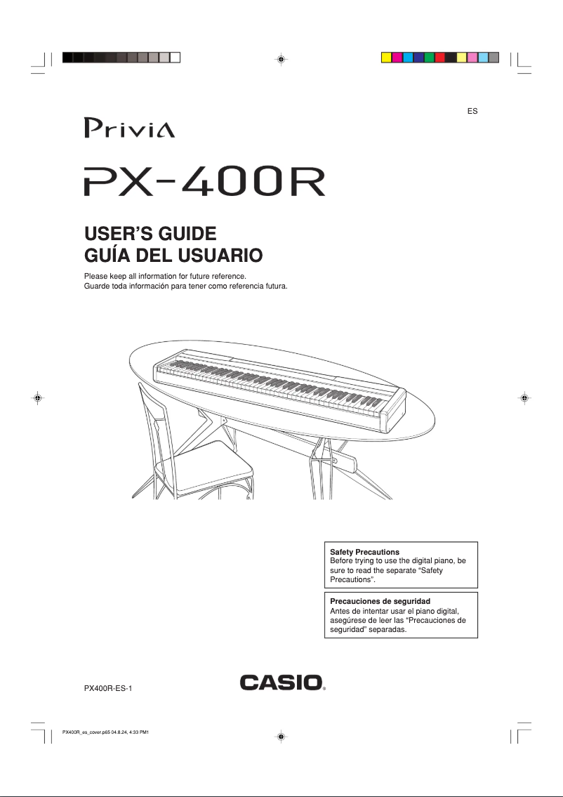 Page n°1 - Manuel utilisateur Casio Privia PX-400R