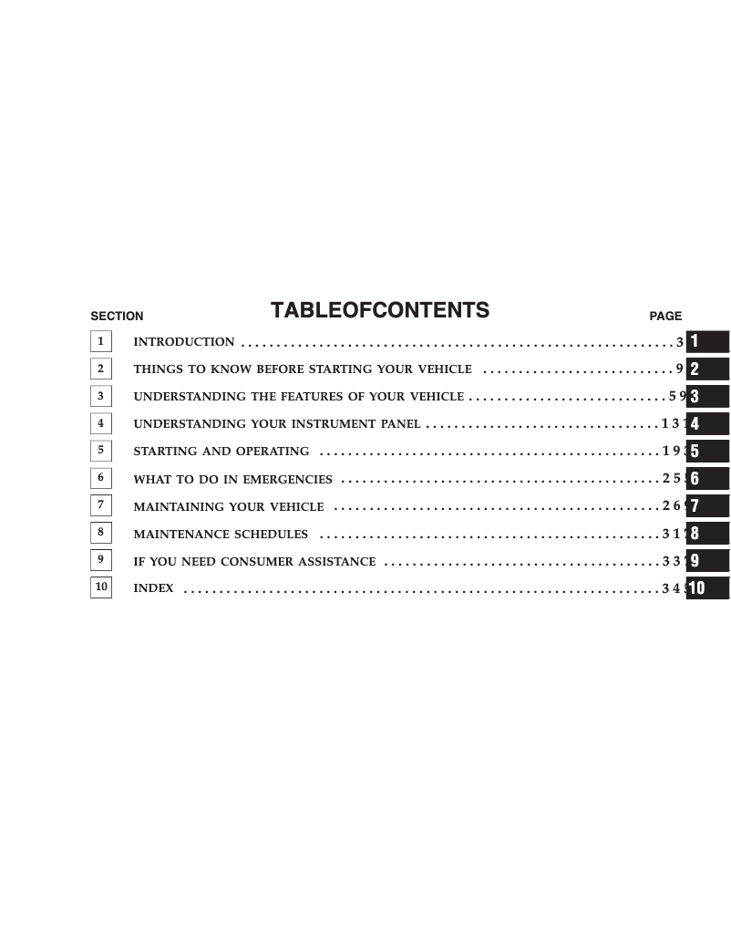 Page 1 de la notice Manuel utilisateur Chrysler 300 SRT (2007)