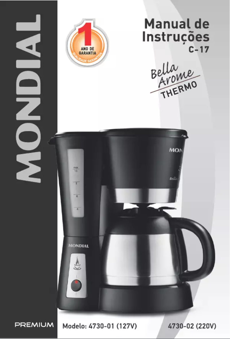 Page 1 de la notice Manuel utilisateur Mondial Bella Arome C-17