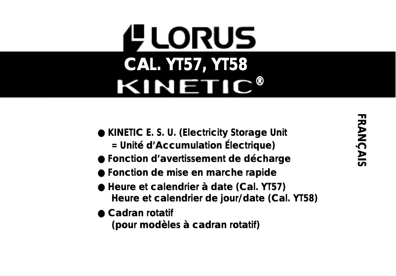 Página 1 del manual Manual de usuario Lorus YT57