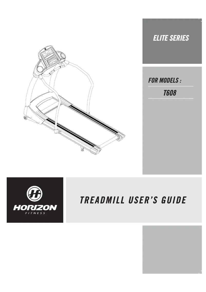 Page 1 de la notice Manuel utilisateur Horizon Fitness Elite T608