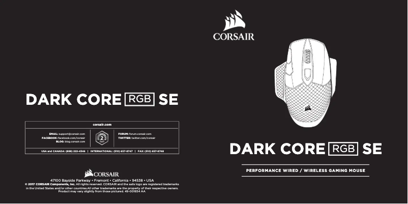 Page n°1 - Guide de démarrage rapide Corsair Dark Core RGB