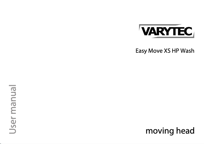Page n°1 - Manuel utilisateur Varytec Easy Move XS HP Wash