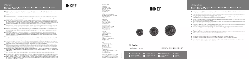 Página 1 del manual Manual de usuario KEF Ci200QR