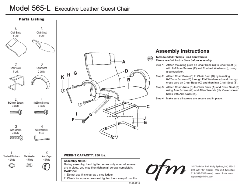 Page n°1 - Manuel utilisateur OFM 565-L