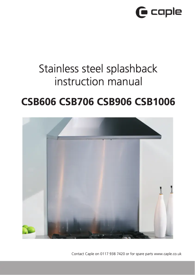 Page n°1 - Manuel utilisateur Caple CSB1006