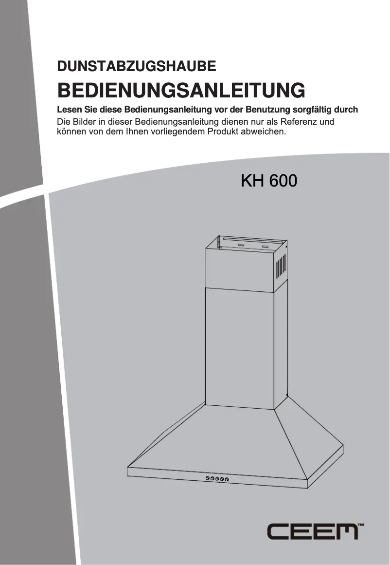 Page 1 de la notice Manuel utilisateur CEEM KH 600