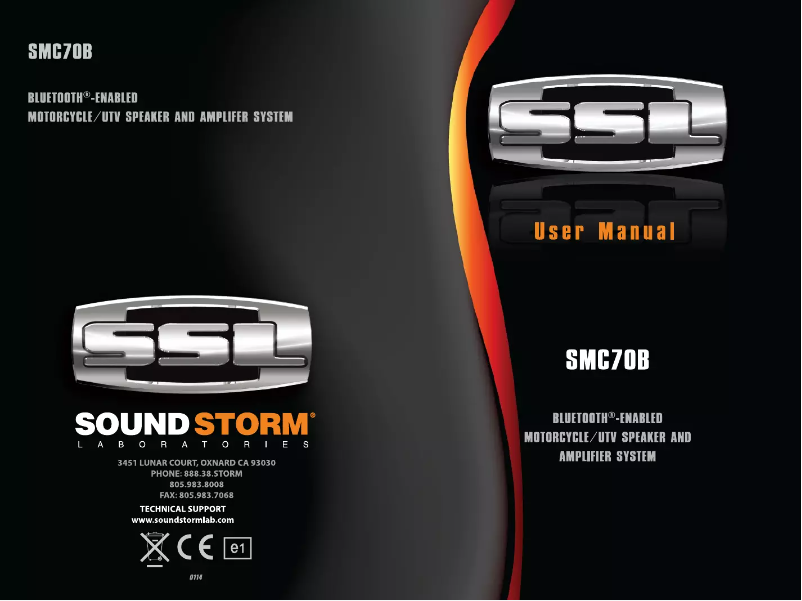 Page n°1 - Manuel utilisateur SSL SMC70B