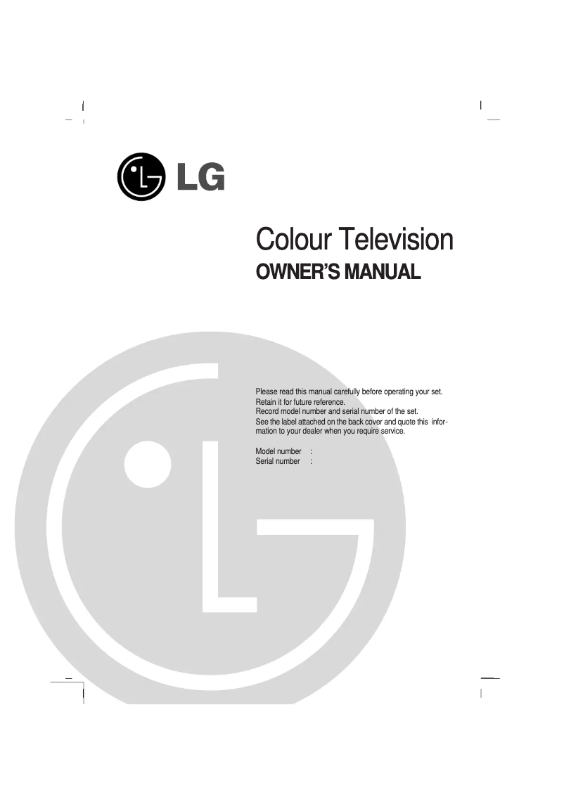 Page n°1 - Manuel utilisateur LG 20CD1RGS