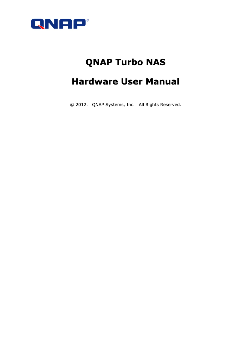 Page 1 de la notice Manuel utilisateur QNAP TS-439 Pro II+