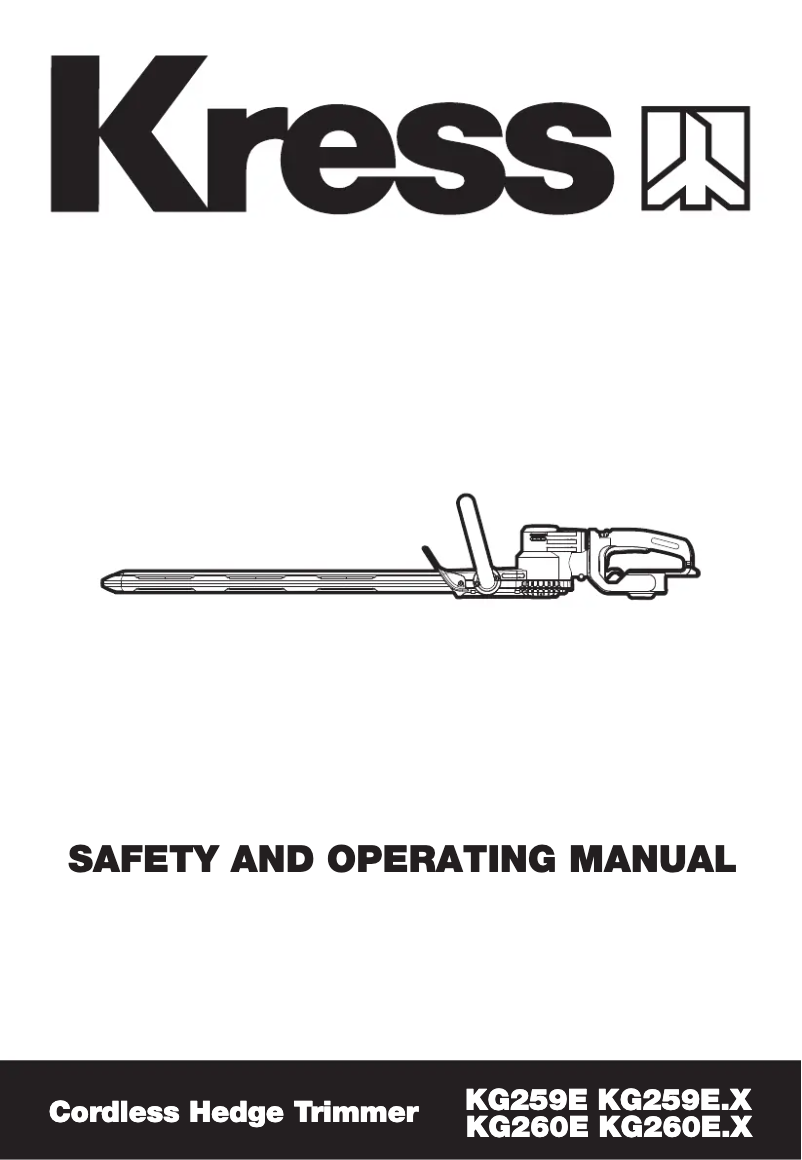 Page n°1 - Manuel utilisateur Kress KG259E.9