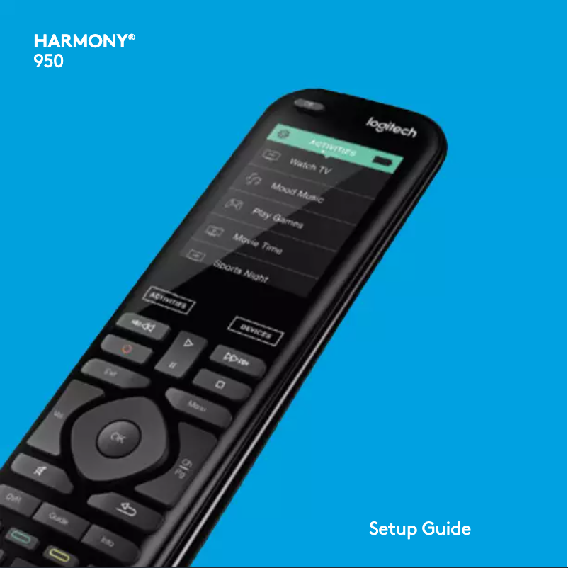 Page 1 de la notice Manuel utilisateur Logitech Harmony 950