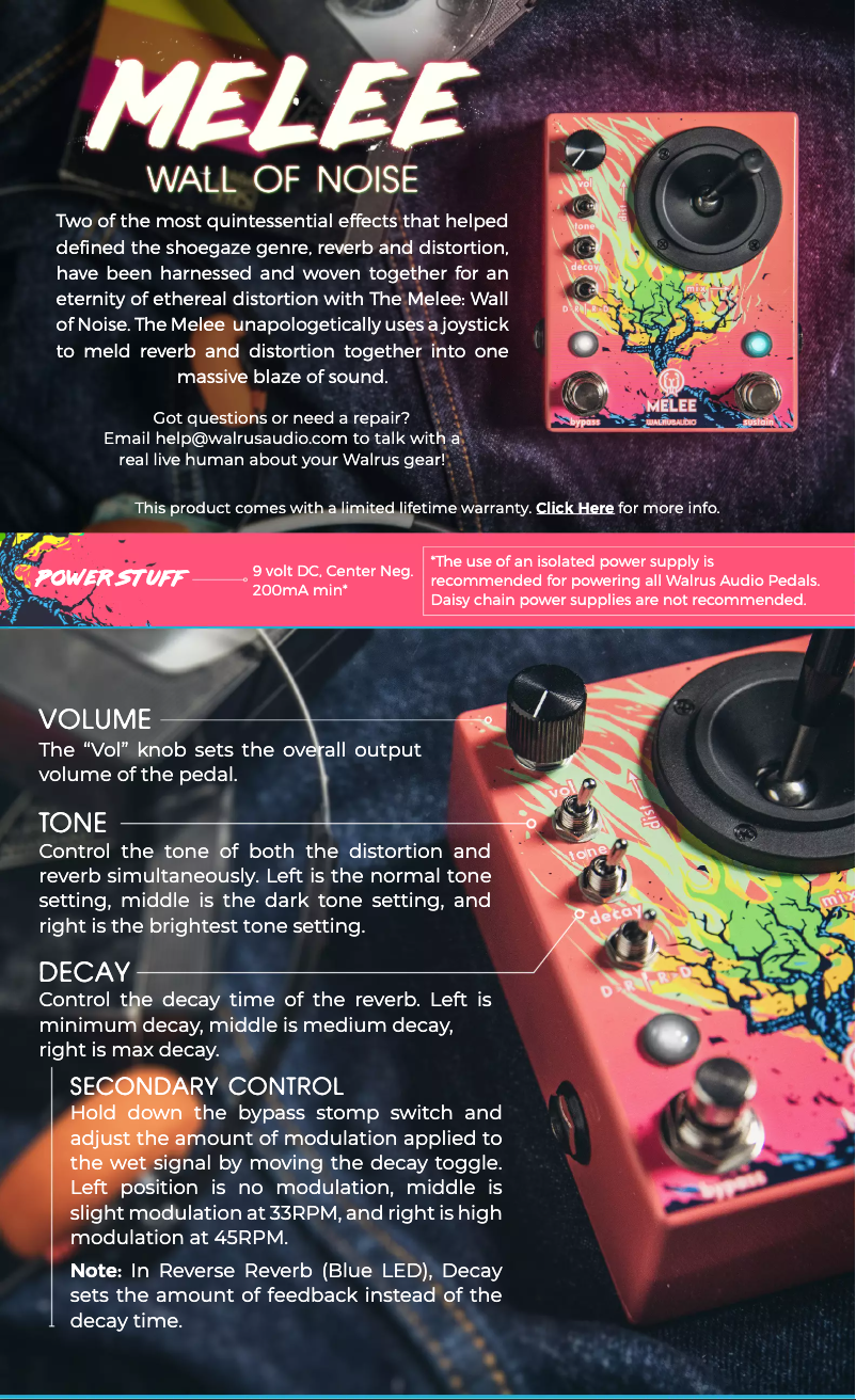 Page n°1 - Manuel utilisateur Walrus Audio Melee