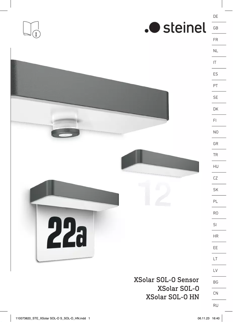 Image de la première page du manuel de l'appareil My XSolar SOL