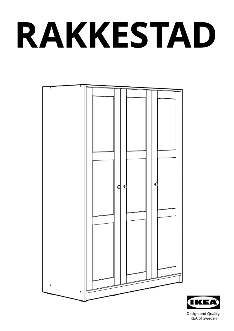 Page 1 de la notice Manuel utilisateur Ikea RAKKESTAD 304.537.64