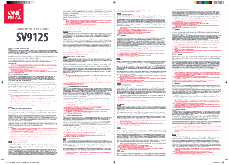 Image de la première page du manuel de l'appareil SV 9125