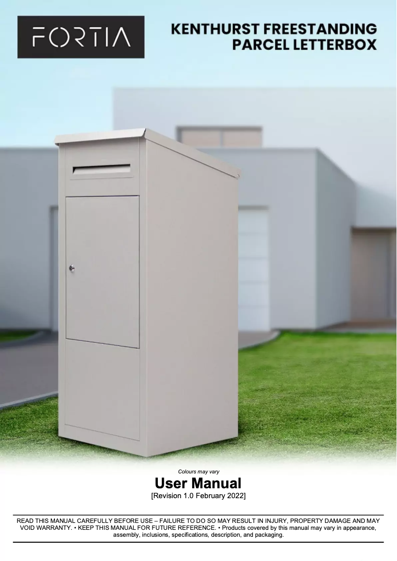 Página 1 del manual Manual de usuario Fortia Kenthurst