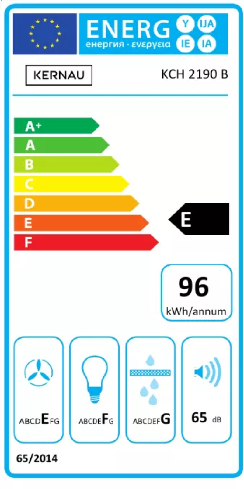 Page n°1 - Label énergétique Kernau KCH 2160 B