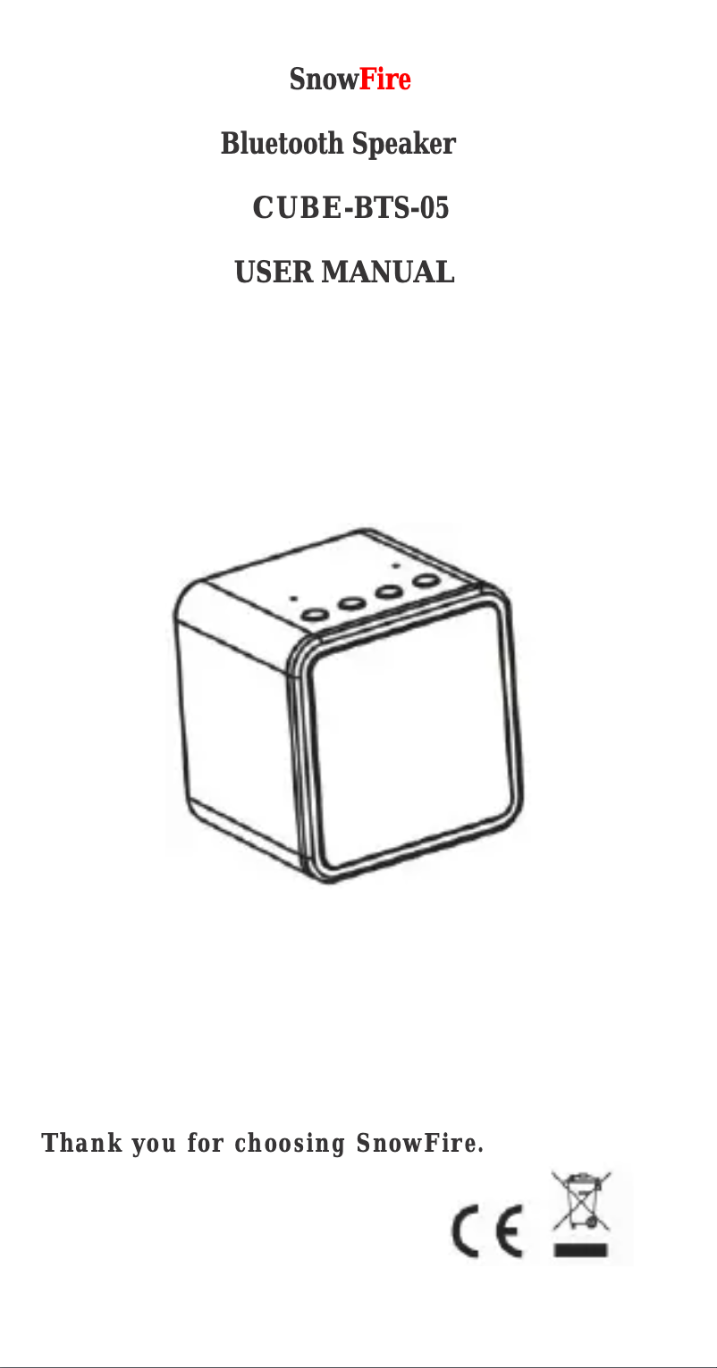 Page 1 de la notice Manuel utilisateur Professional Cable SnowFire