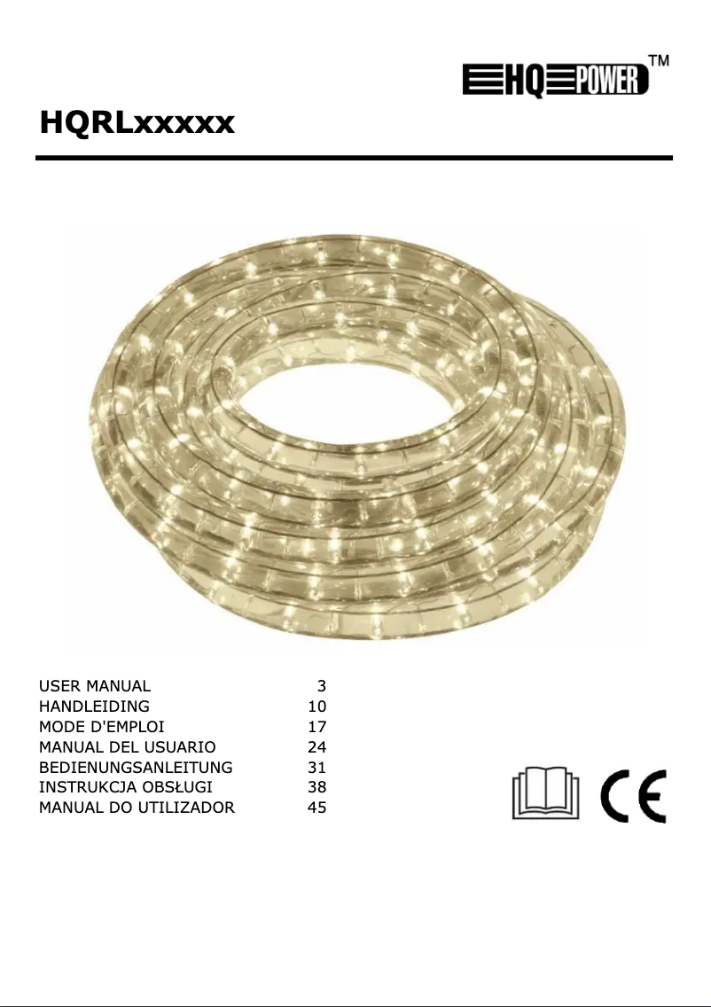 Page n°1 - Manuel utilisateur HQ Power HQRL09001