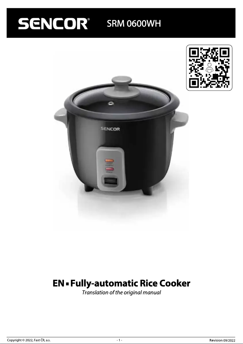 Page n°1 - Manuel utilisateur Sencor SRM 0601BK