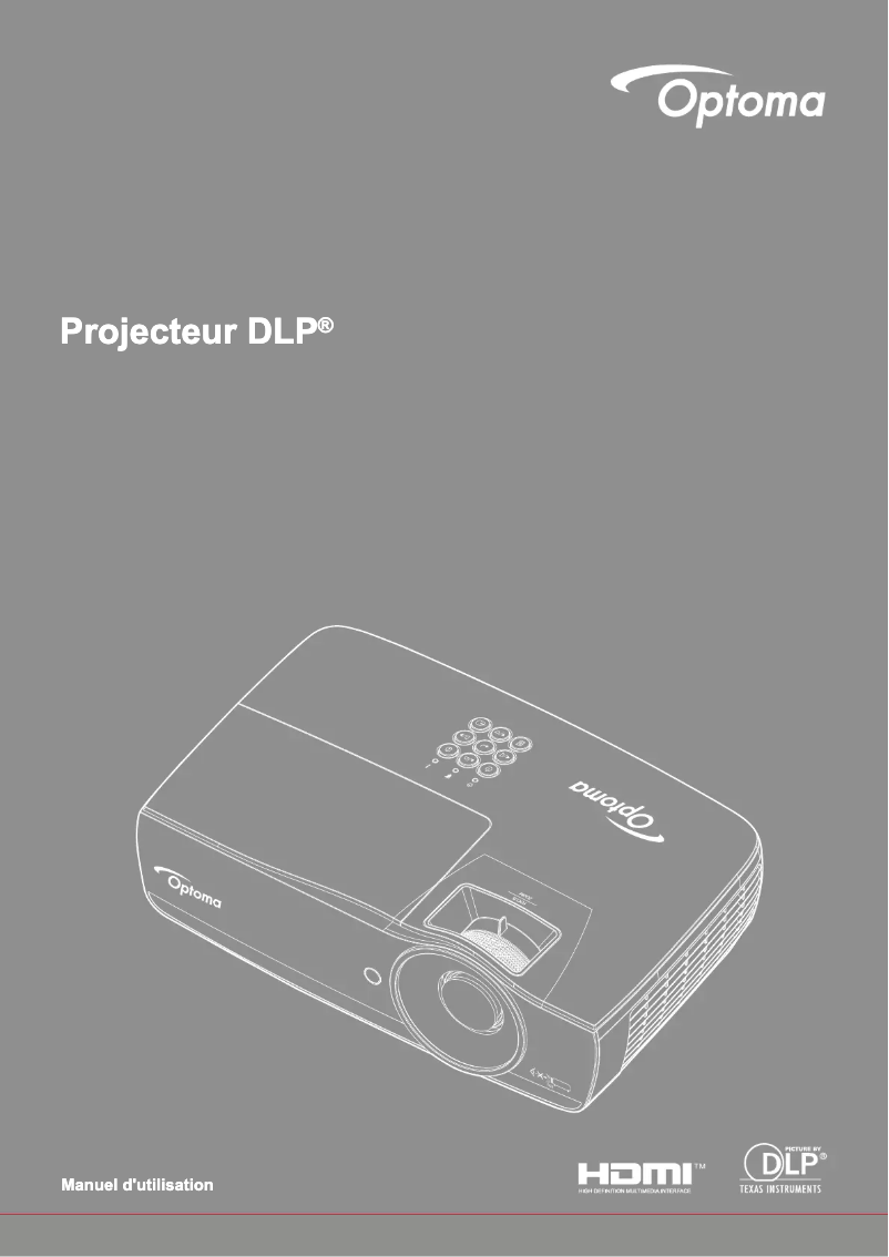 Page 1 de la notice Manuel utilisateur Optoma EH460ST