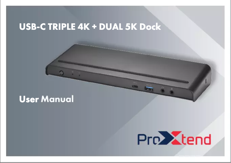 Page 1 de la notice Manuel utilisateur ProXtend DOCK3X4KUSBC