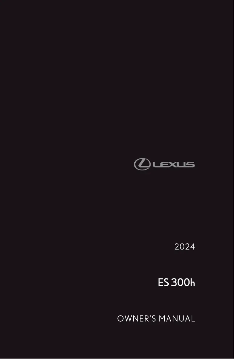 Page 1 de la notice Manuel utilisateur Lexus ES 300h (2024)