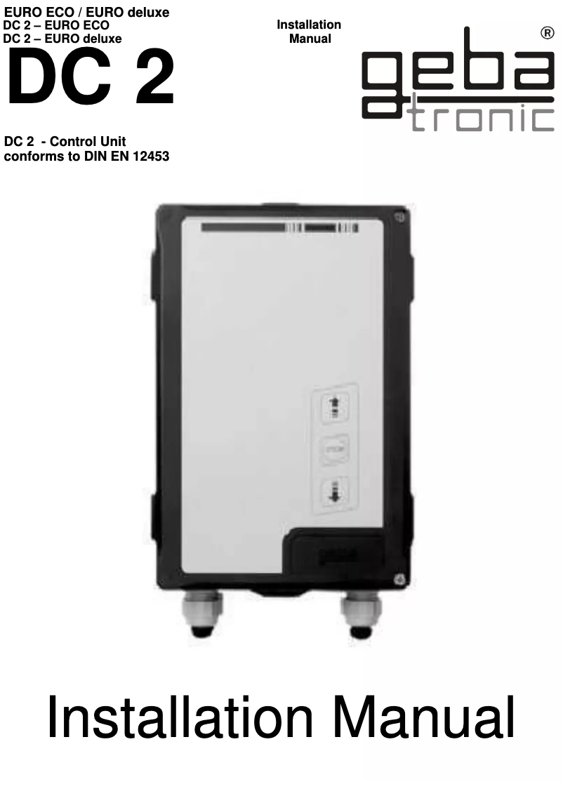 Image de la première page du manuel de l'appareil DC 2 EN ECO