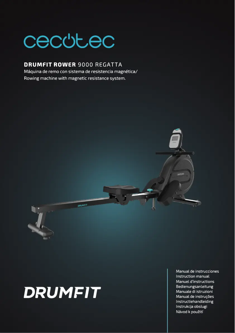 Image de la première page du manuel de l'appareil Drumfit Rower 9000 Regatta