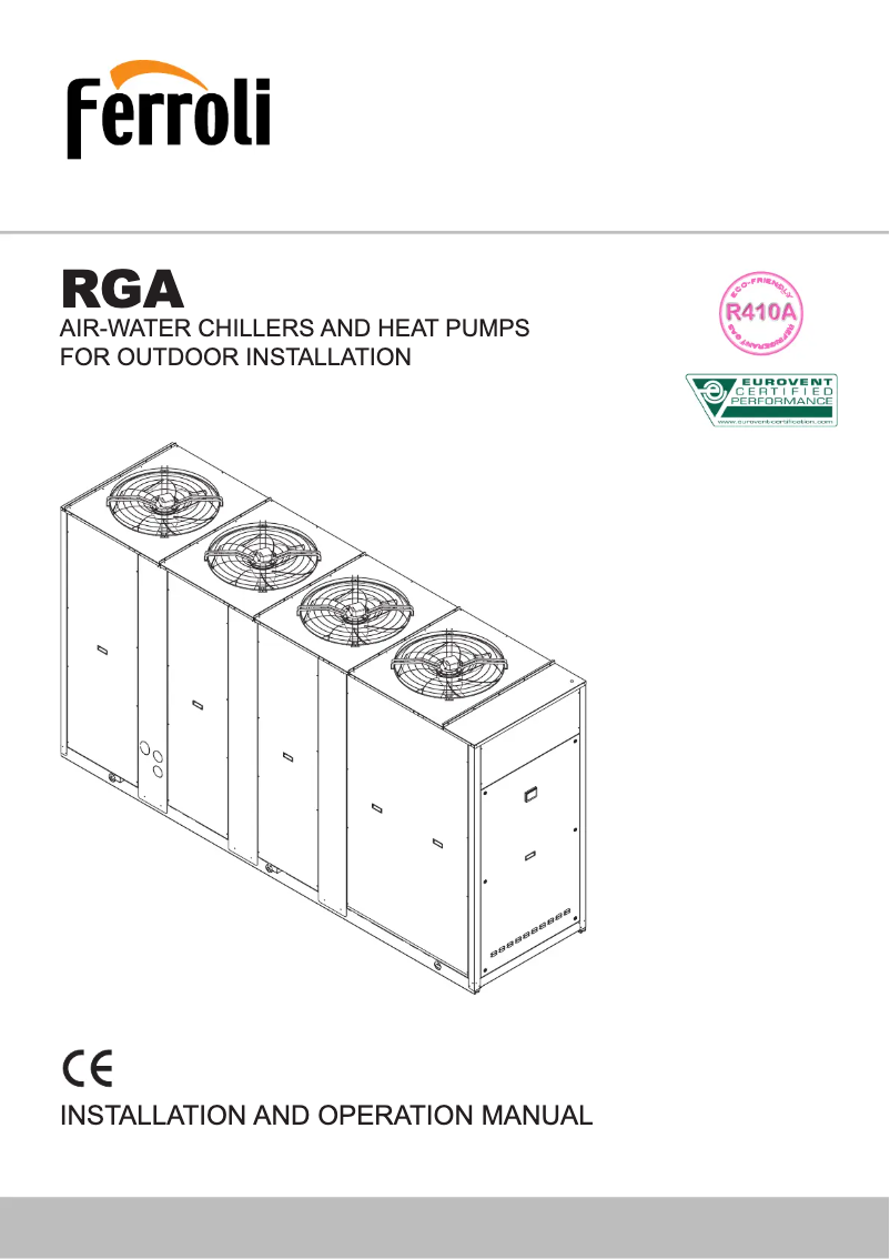 Page 1 de la notice Manuel utilisateur Ferroli RGA