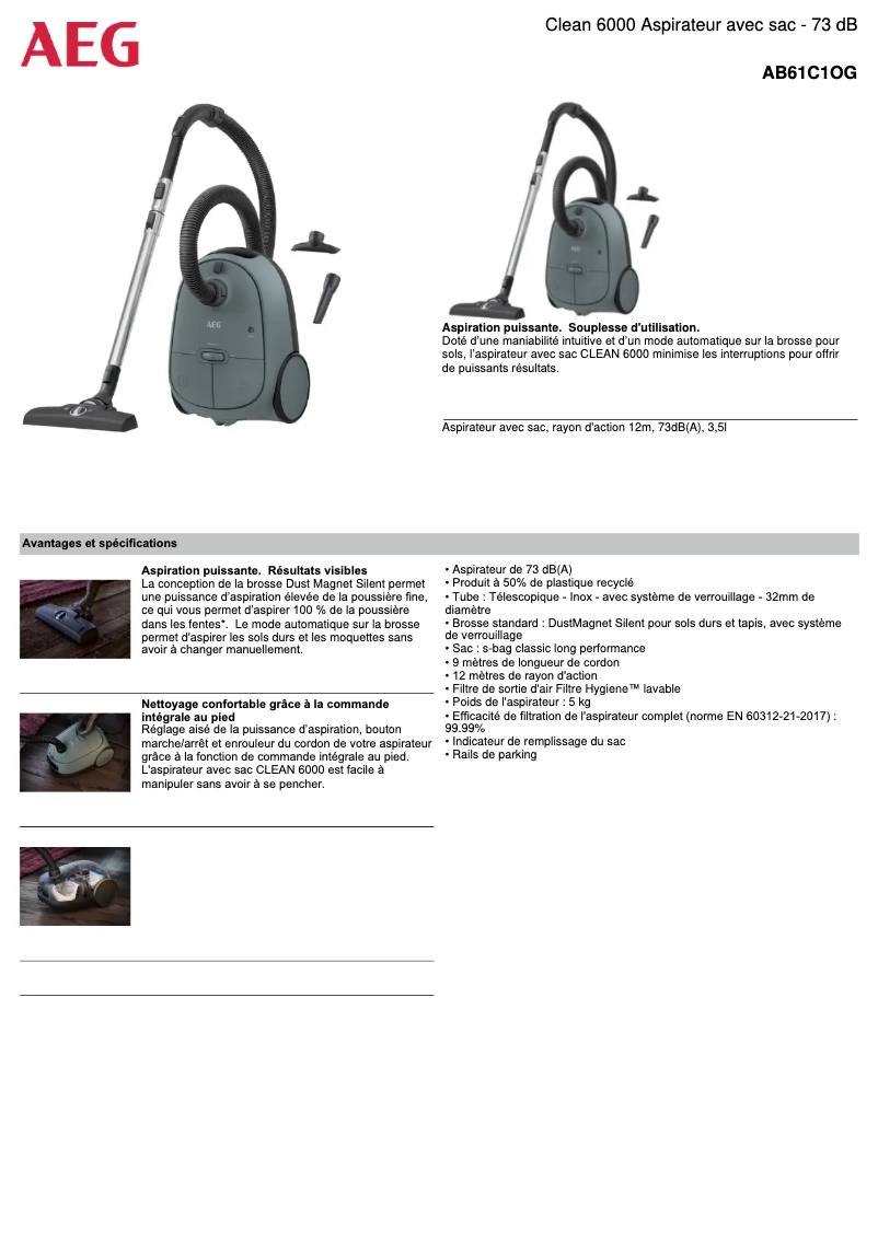 Image de la première page du manuel de l'appareil AB61C1OG