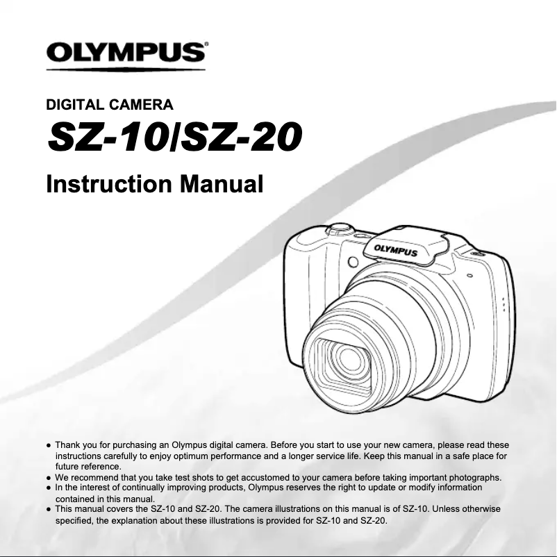 Page 1 de la notice Manuel utilisateur Olympus N4305992