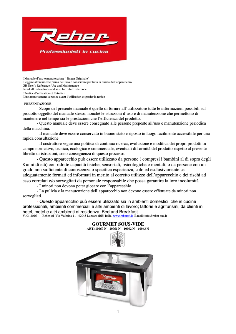 Image de la première page du manuel de l'appareil 10063 N