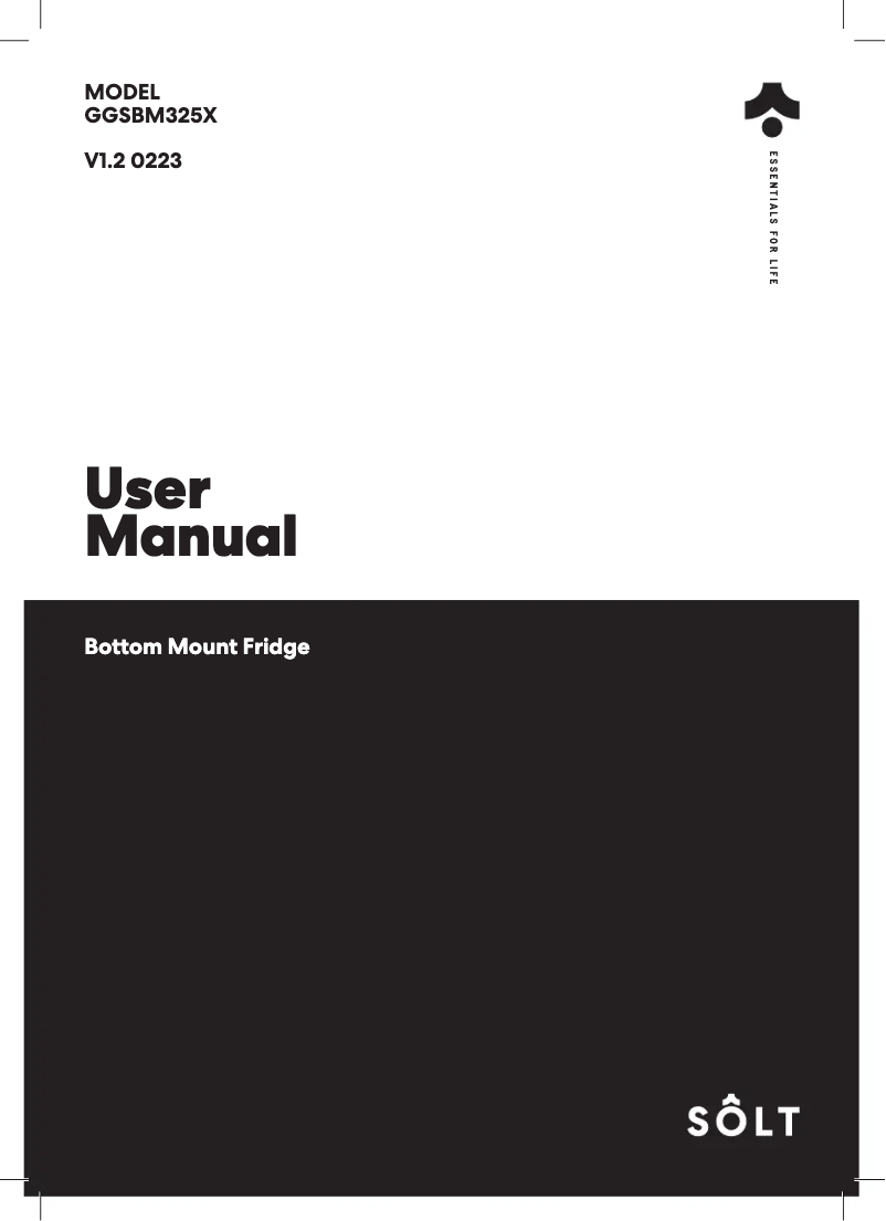 Page n°1 - Manuel utilisateur Sôlt GGSBM325X